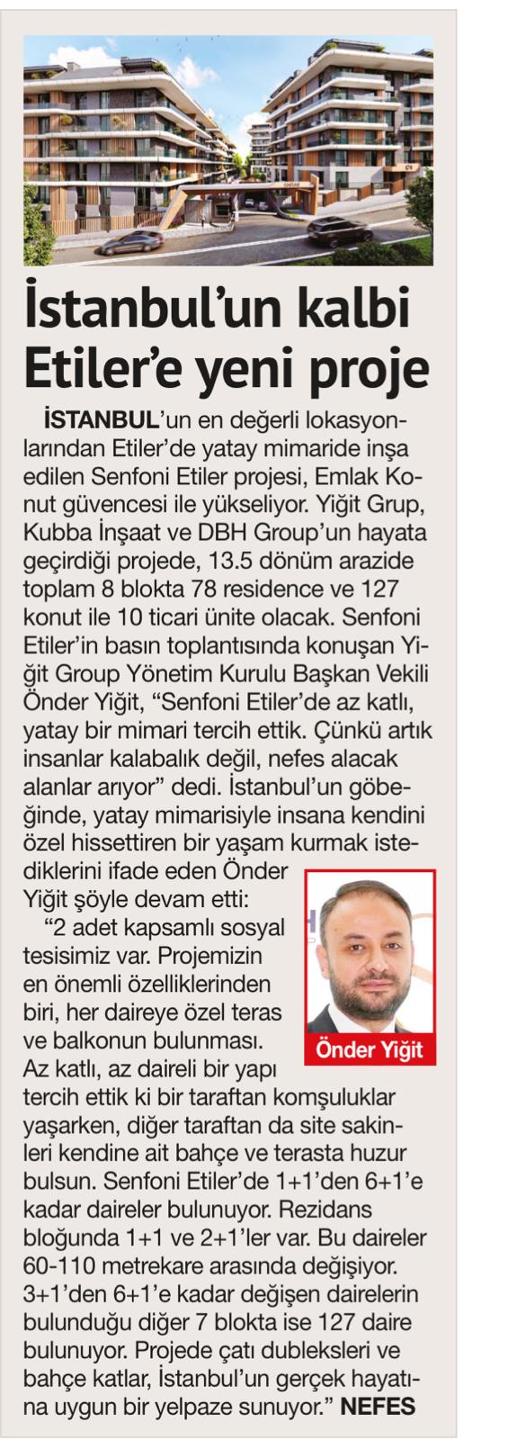 İstanbul'un Kalbi Etiler'e yeni proje olarak değiştirelim